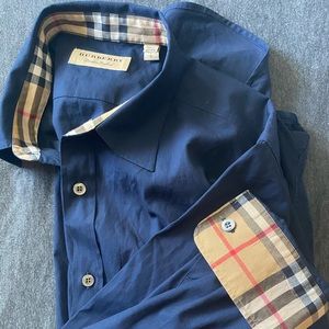 Men’s Burberry Navy Button Down
